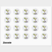 Sticker Rond Marges et mariage (Feuille)