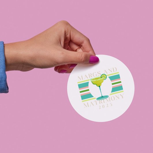 Sticker Rond Marges et mariage - Bachelorette 2025