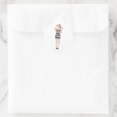 Sticker Rond Margot Robbie en Barbie originale (Sac)