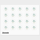 Sticker Rond Margs et matrimone ajouter nom date enterrement de (Feuille)