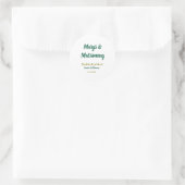 Sticker Rond Margs et matrimone ajouter nom date enterrement de (Sac)