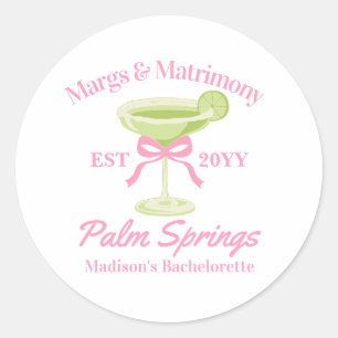 Sticker Rond Margs et Matrimoni Mariage de Margaritas Enterreme