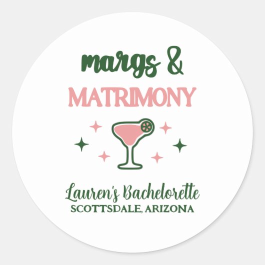 Sticker Rond Margs & Matrimony (Devant)