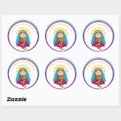 Sticker Rond Marguerite d'Ecosse (Feuille)
