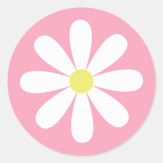 Sticker Rond Marguerite lunaire (Devant)