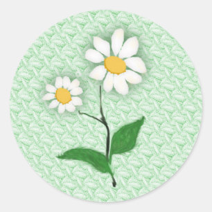 Sticker Rond Marguerites
