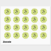 Sticker Rond Marguerites (Feuille)