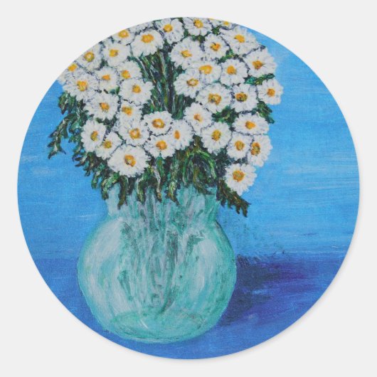 Sticker Rond Marguerites pour Ditte (Devant)