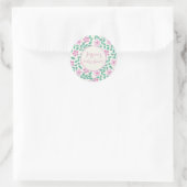 Sticker Rond Marguerites roses (Sac)