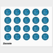 Sticker Rond Mari Als Sensibilisation Bleu (Feuille)
