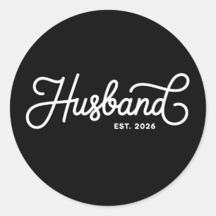 Sticker Rond Mari Été 2026 Mariage Jeune Marié Lune de Miel