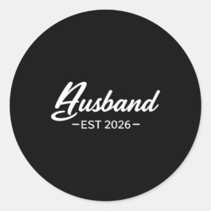 Sticker Rond Mari Été 2026 T-shirt Marié Lune de Miel Mariage