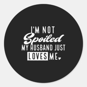 Sticker Rond Mari non gâté aime sa femme