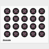 Sticker Rond Mari Pink Cancer du sein Survivant Sensibilisation (Feuille)