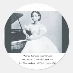 Sticker Rond María Teresa Gertrudis de Jesús Carreño García