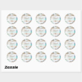 Sticker Rond Mariage (Feuille)