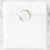 Sticker Rond mariage à fleurs blanc Hydrangea (Sac)