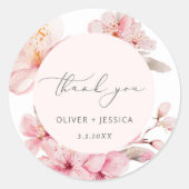 Sticker Rond Mariage à la fleur de cerisier Sakura (Devant)