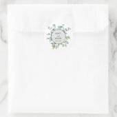 Sticker Rond mariage à la verdure d'eucalyptus (Sac)