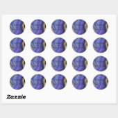 Sticker Rond Mariage abstrait Agate Minuit ID827 (Feuille)