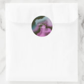 Sticker Rond Mariage Abstrait Violet & Sarcelle Humeur (Sac)