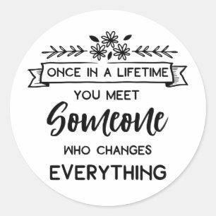 Sticker Rond Mariage Amour Cadeau de Mariage Fiançailles Annive