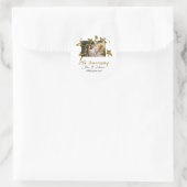 Sticker Rond Mariage Anniversaire ajouter nom année image or ét (Sac)