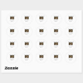 Sticker Rond Mariage Anniversaire ajouter nom année image texte (Feuille)