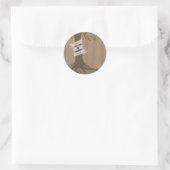 Sticker Rond Mariage Apple Orchard inspiré par le carton (Sac)
