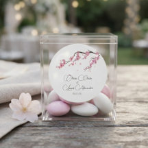 Mariage aquarelle florale cerisier rose