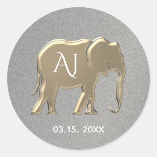 Sticker Rond Mariage argent et or Favoriser (Devant)