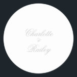 Sticker Rond Mariage argenté<br><div class="desc">Sticker Mariage en argent</div>