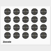 Sticker Rond Mariage Art Déco Posh (Feuille)