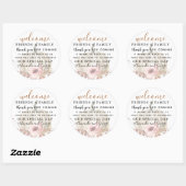 Sticker Rond Mariage automne citrouille merci (Feuille)