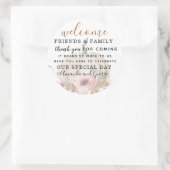 Sticker Rond Mariage automne citrouille merci (Sac)