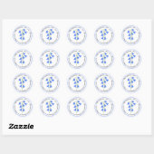 Sticker Rond Mariage aux Jacinthes (Feuille)
