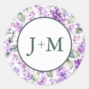 Sticker Rond Mariage aux lilas
