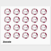 Sticker Rond Mariage aux Orchidées (Feuille)