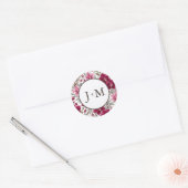 Sticker Rond Mariage aux Orchidées (Enveloppe)