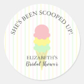 Sticker Rond Mariage avec de la glace prise en cuillère (Devant)