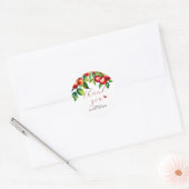 Sticker Rond Mariage avec pomme rouge (Enveloppe)