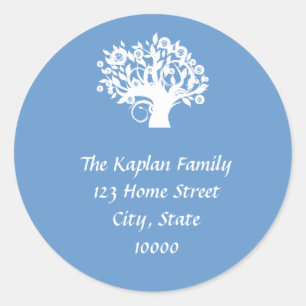 Sticker Rond Mariage Bat mitzvah de l'enveloppe Arbre de vie Se