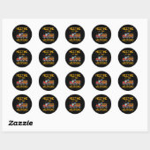 Sticker Rond Mariage Bearer Tractor Bride Groom Réception (Feuille)