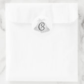 Sticker Rond Mariage Bells Monogrammé (Sac)