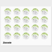 Sticker Rond Mariage blanc Calla Lily Florals (Feuille)