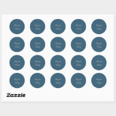 Sticker Rond Mariage blanc de la marine (Feuille)