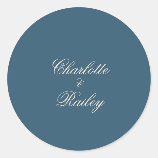 Sticker Rond Mariage blanc de la marine (Devant)