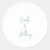 Sticker Rond Mariage bleu (Devant)