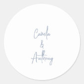 Sticker Rond Mariage bleu (Devant)