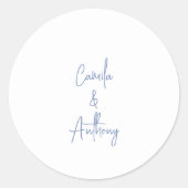 Sticker Rond Mariage bleu (Devant)